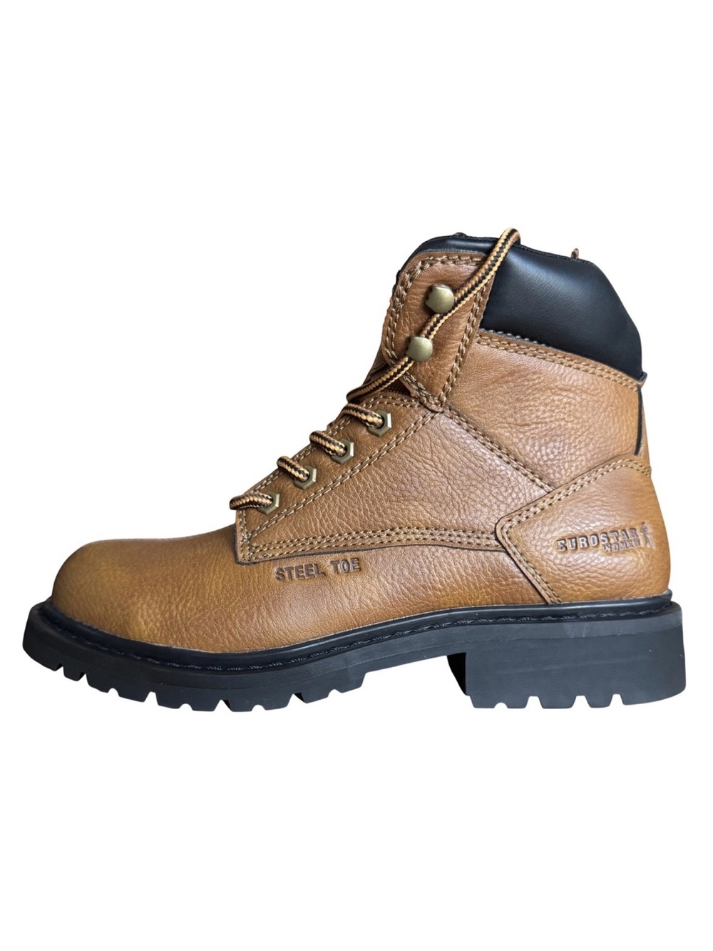 NWT Eurostar Cascade Steel Toe Work Boots Women's 8 Brown Lug Sole In Box